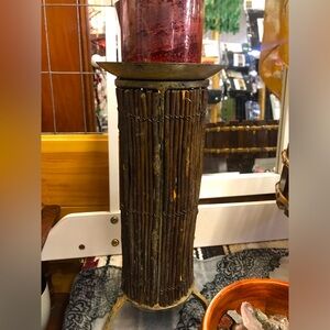 Bamboo candle holder